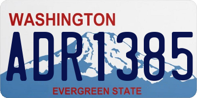 WA license plate ADR1385