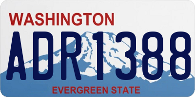 WA license plate ADR1388