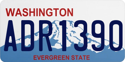 WA license plate ADR1390