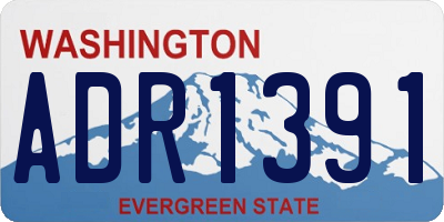 WA license plate ADR1391