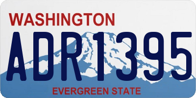 WA license plate ADR1395