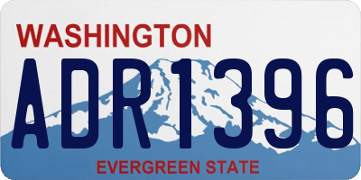 WA license plate ADR1396