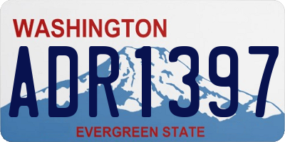 WA license plate ADR1397