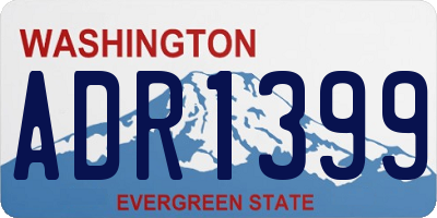 WA license plate ADR1399