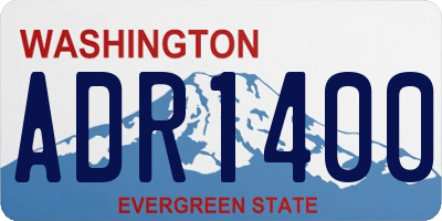 WA license plate ADR1400