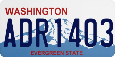 WA license plate ADR1403