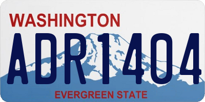 WA license plate ADR1404