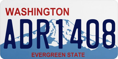 WA license plate ADR1408