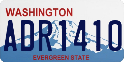WA license plate ADR1410