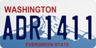 WA license plate ADR1411