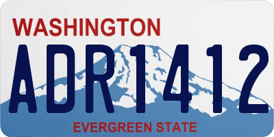 WA license plate ADR1412