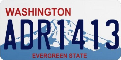 WA license plate ADR1413