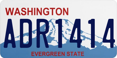 WA license plate ADR1414