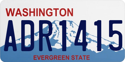 WA license plate ADR1415