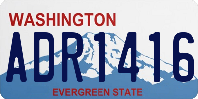 WA license plate ADR1416