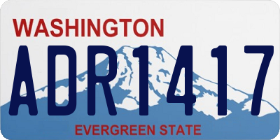 WA license plate ADR1417