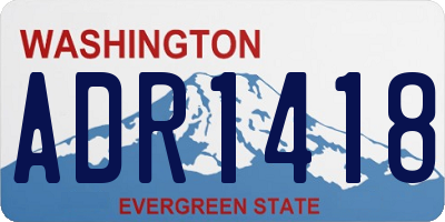 WA license plate ADR1418