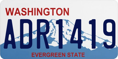 WA license plate ADR1419