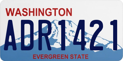 WA license plate ADR1421