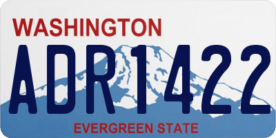 WA license plate ADR1422