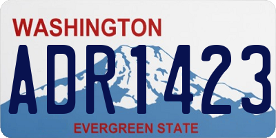 WA license plate ADR1423