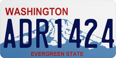 WA license plate ADR1424