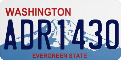 WA license plate ADR1430