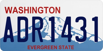 WA license plate ADR1431
