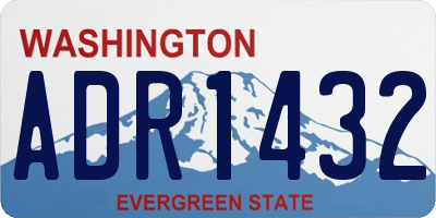 WA license plate ADR1432