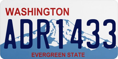 WA license plate ADR1433
