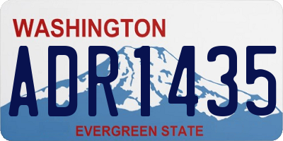 WA license plate ADR1435