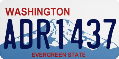 WA license plate ADR1437