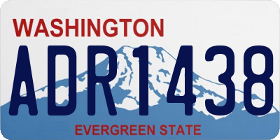 WA license plate ADR1438
