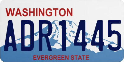 WA license plate ADR1445