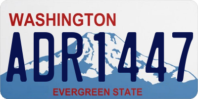 WA license plate ADR1447