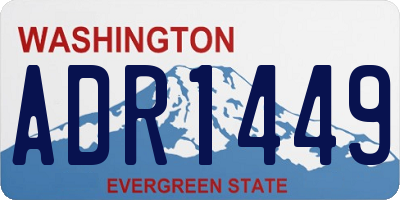 WA license plate ADR1449
