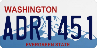WA license plate ADR1451