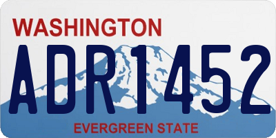 WA license plate ADR1452