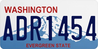 WA license plate ADR1454