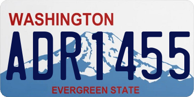 WA license plate ADR1455