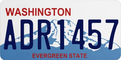 WA license plate ADR1457