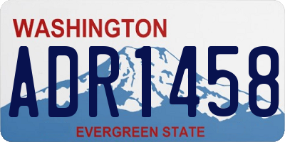 WA license plate ADR1458