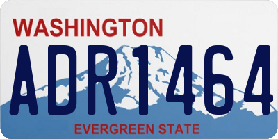 WA license plate ADR1464