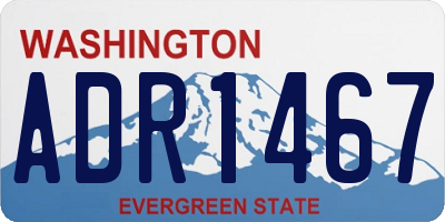WA license plate ADR1467