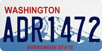WA license plate ADR1472