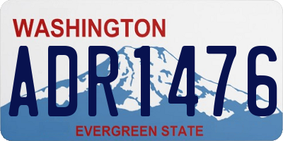 WA license plate ADR1476