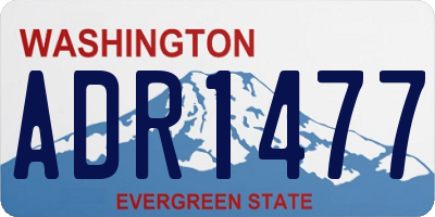 WA license plate ADR1477