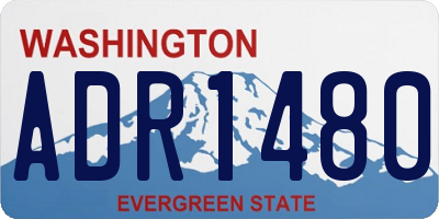 WA license plate ADR1480