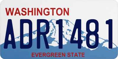 WA license plate ADR1481