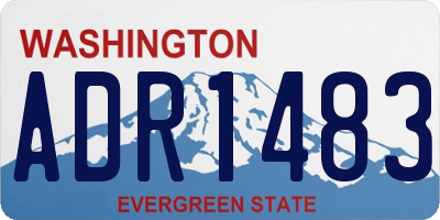 WA license plate ADR1483